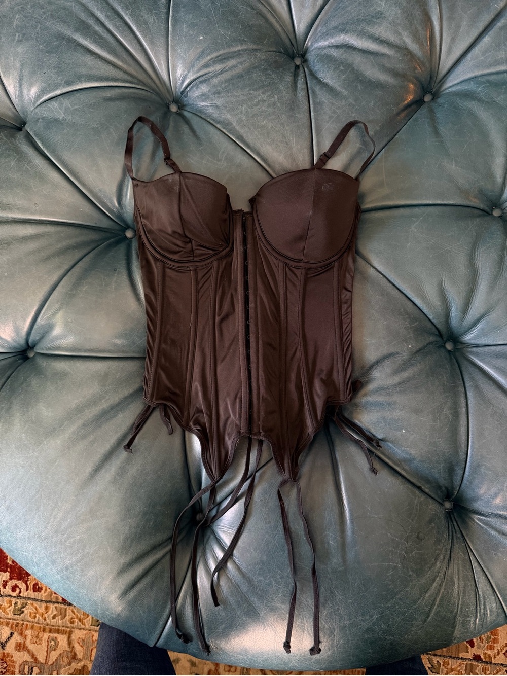 Victoria's Secret Black Bustier Bra with Adjustable Straps 36C